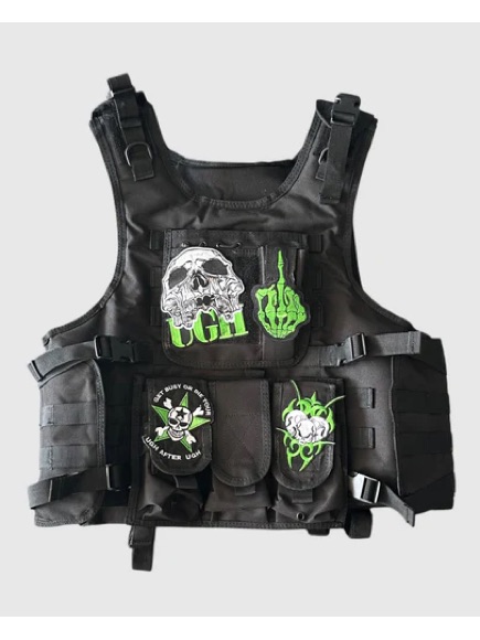 Fourfive Grimykids Patch Work Military Vest